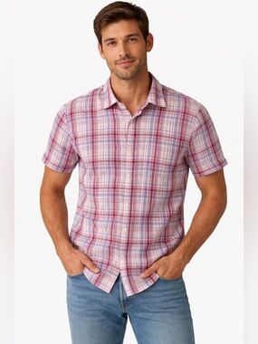 Paul Smith Vintage Plaid Short Sleeve Button Down Shirt